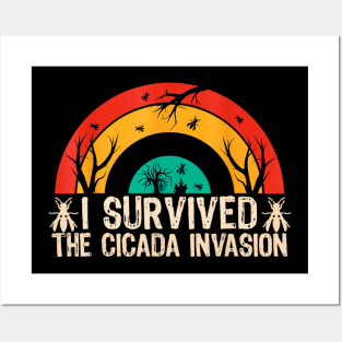 I survived the cicada invasion retro Posters and Art